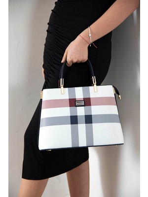 Silver & Polo Beyaz - Laci SP924 Kadın El Çantası