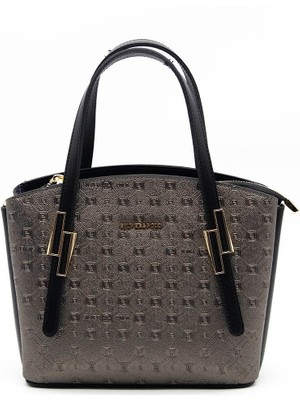 Silver Polo Silver & Polo Platin - Siyah SP1021 Kadın El Çantası