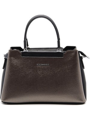 Silver Polo Silver & Polo Platin - Siyah SP913 Kadın El Çantası