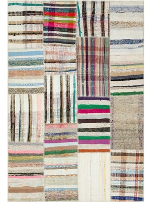 Atina Gri Eskitme Yün Modern Desenli Yün Hav Toz Vermez Leke Tutmayan Salon Yolluk Mutfak El Dokuma Halı