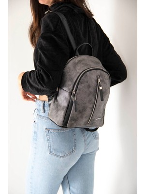 Silver Polo Silver & Polo M.gümüş - Siyah SP901 Kadın Sırt Çantası