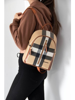 Silver Polo Silver & Polo Bej - Taba SP901 Kadın Sırt Çantası