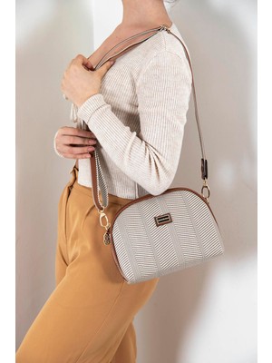 Silver Polo Silver & Polo Bej - Taba SP765 Kadın Çapraz Çanta