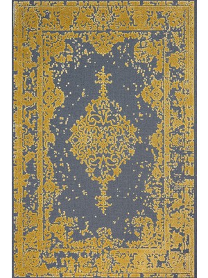 Bespoky 80x150 cm Sarı Serisonu Modern Yıkanabilir Halı | Mutfak Balkon Yatak Odası Halısı | Leke Tutmayan Kaymaz | CREA_SERİSONU-SN7