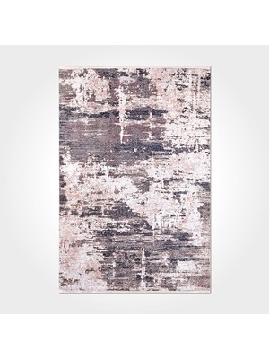 Bespoky 80x150 cm Krem Printed Modern Yıkanabilir Halı | Mutfak Balkon Yatak Odası Halısı | Leke Tutmayan Kaymaz