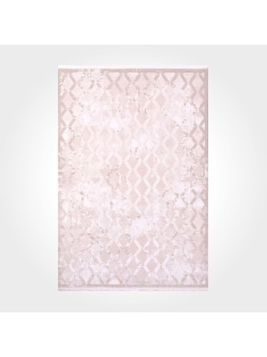 Cali Geometrik Krem Yün Kare Modern Desenli Akrilik Hav Vermeyen Leke Tutmayan Kolay Temizlenen Yumuşak Makine Salon Yolluk Mutfak Halı