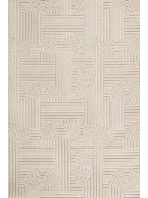 Bespoky 140x200 cm Bej Dizayn Modern Lüks Yıkanabilir Halı | Yatak Odası Çocuk Odası Halısı | Hav Vermez Leke Tutmaz Kaymaz | LXS_DİZAYN-1090B