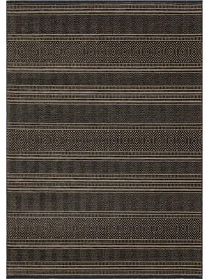 Bespoky 80x150 cm Antrasit Anthracite Etnik Modern Yıkanabilir Halı | Mutfak Balkon Yatak Odası Halısı | Leke Tutmayan Kaymaz | 4004-ANTHRACİTE