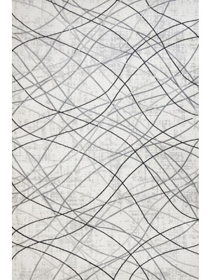 Gri Geometrik Etnik Modern Desenli Pamuk Makinada Yıkanabilir Hav Toz Vermez Leke Tutmayan Kaymaz Taban Dijital Makine Baskı Salon Yolluk Mutfak Halı