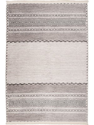 Amsterdam Etnik Bej Pamuk Kare Modern Desenli Pamuk Makinada Yıkanabilir Hav Toz Vermez Leke Tutmayan Kaymaz Taban Dijital Makine Baskı Salon Yolluk Mutfak Halı