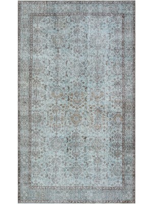 Bespoky 172x301 cm Mavi Klasik Yün Halı | Salon Yatak Odası Halısı | %100 Doğal Yün El Yapımı El Dokuma | UNİQUE-29607
