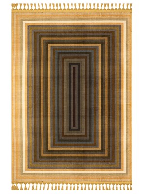 Hali.Net 140x200 cm Kahverengi Modern Vintage Antika Halı | Yatak Odası Çocuk Odası Salon Halısı | Hav Vermez Leke Tutmaz | Z-4106