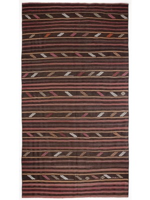 Hali.Net 180x336 cm Mavi Vintage Anadolu Yün Halı | Salon Yatak Odası Halısı | Doğal Yün El Yapımı El Dokuma Hav Vermez | UNİQUE-473
