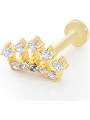 Taç Model Taşlı Tragus Piercing