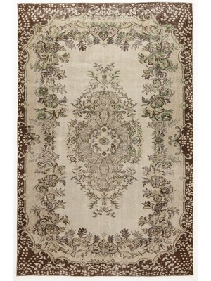 Atina Bej Eskitme Yün Modern Desenli Yün Hav Toz Vermez Leke Tutmayan Salon Yolluk Mutfak El Dokuma Halı