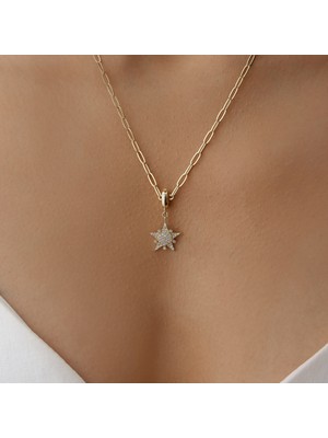 White Big Star Kolye