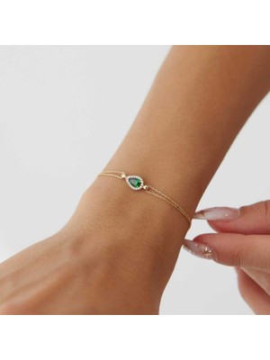 Yeşil Damla Taşlı Bileklik