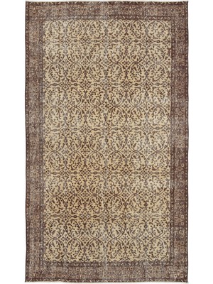 Atina Bej Eskitme Yün Modern Desenli Yün Hav Toz Vermez Leke Tutmayan Salon Yolluk Mutfak El Dokuma Halı