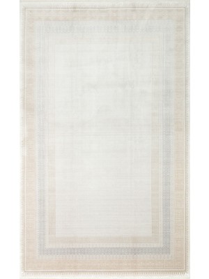 Portland Klasik Krem Viskon Dikdörtgen Modern Desenli Akrilik Hav Vermeyen Leke Tutmayan Kolay Temizlenen Yumuşak Makine Salon Yolluk Mutfak Halı