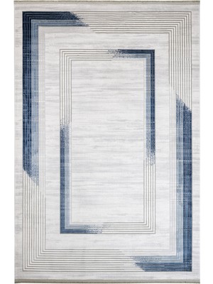  Geometrik Mavi Akrilik Dikdörtgen Modern Desenli Akrilik Hav Vermeyen Leke Tutmayan Kolay Temizlenen Yumuşak Makine Salon Yolluk Mutfak Halı