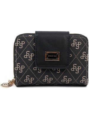 Silver & Polo Füme - Siyah SP935 Kadın Cüzdan & Kartlık