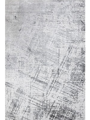 Bespoky 80x150 cm Gri Venita Etnik Modern Yıkanabilir Halı | Mutfak Balkon Yatak Odası Halısı | Leke Tutmayan Kaymaz | GM_VENİTA-13596G