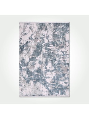 Ariel Modern Mavi Pamuk Dikdörtgen Modern Desenli Akrilik Hav Vermeyen Leke Tutmayan Kolay Temizlenen Yumuşak Makine Salon Yolluk Mutfak Halı