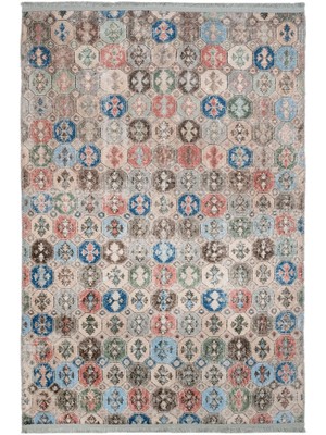 Bespoky 80x150 cm Gri Patchwork Yıkanabilir Halı | Mutfak Balkon Yatak Odası Halısı | Hav Vermez Leke Tutmaz Kaymaz | PATCHWORK-2103