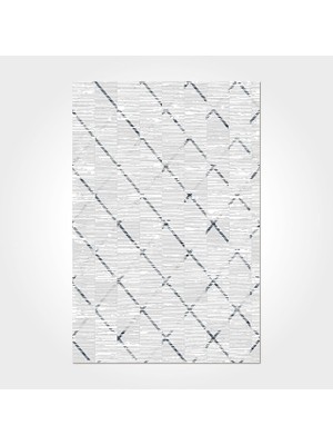 Melany Geometrik Gri Bambu Dikdörtgen Modern Desenli Akrilik Hav Vermeyen Leke Tutmayan Kolay Temizlenen Yumuşak Makine Salon Yolluk Mutfak Halı