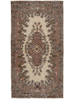 Bespoky 145x279 cm Çok Renkli Klasik Yün Halı | Salon Yatak Odası Halısı | %100 Doğal Yün El Yapımı El Dokuma | UNİQUE-7785