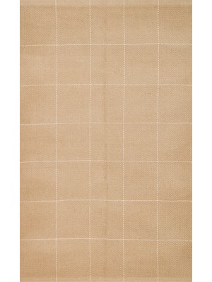  Çizgili Bej Pamuk Dikdörtgen Modern Desenli Akrilik Hav Vermeyen Leke Tutmayan Kolay Temizlenen Yumuşak Makine Salon Yolluk Mutfak Halı