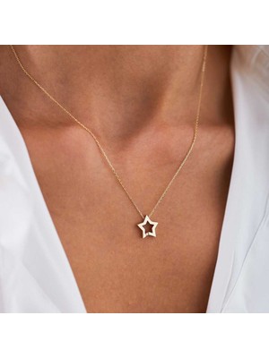 Taş Detay Yıldız Kolye