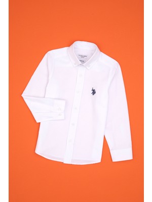 U.s. Polo Assn. Erkek Çocuk Beyaz Gömlek Basic 50316801-VR013