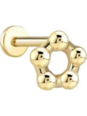 Beş Top Çiçek Tragus Piercing