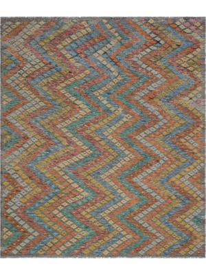 Atina Kahverengi Eskitme Yün Modern Desenli Yün Hav Toz Vermez Leke Tutmayan Salon Yolluk Mutfak El Dokuma Halı