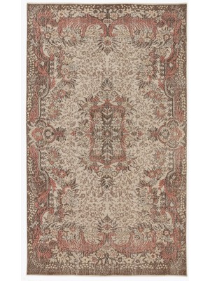 Atina Bej Eskitme Yün Modern Desenli Yün Hav Toz Vermez Leke Tutmayan Salon Yolluk Mutfak El Dokuma Halı