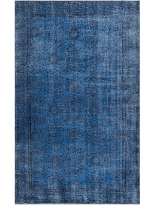 Atina Turkuaz Eskitme Yün Modern Desenli Yün Hav Toz Vermez Leke Tutmayan Salon Yolluk Mutfak El Dokuma Halı