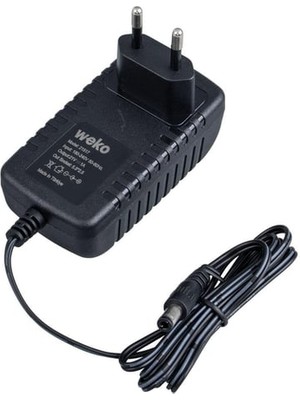 21 Volt - 1 Amper 5.5*2.5 Uçlu Priz Tipi Adaptör, Kırmızı Yeşil Ledli, Şarjlı Matkap Adaptörü, Weko,