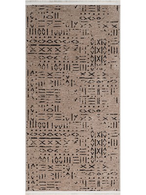 Hali.Net 80x150 cm Kahverengi Halı | Salon Mutfak Halısı | Hav Vermez Leke Tutmaz | VENA-8011S