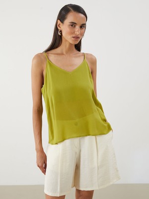 Lc Waikiki Yeni Sezon V Yaka Askili Bluz - S5NI54Z8