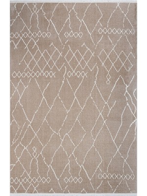 Hali.Net 80x150 cm Kahverengi Halı | Salon Mutfak Halısı | Hav Vermez Leke Tutmaz | MONACO-16702K