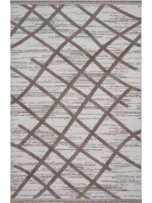 Hali.Net 120x180 cm Bej Belezza İskandinav Modern Nordik Halı | Yatak Odası Çocuk Odası Salon Halısı | Hav Vermez Leke Tutmaz | BELEZZA-8632BJK