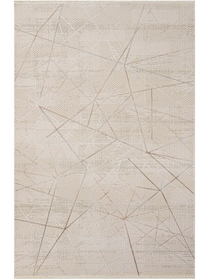 Lotta Geometrik Bej Pamuk Dikdörtgen Modern Desenli Akrilik Hav Vermeyen Leke Tutmayan Kolay Temizlenen Yumuşak Makine Salon Yolluk Mutfak Halı