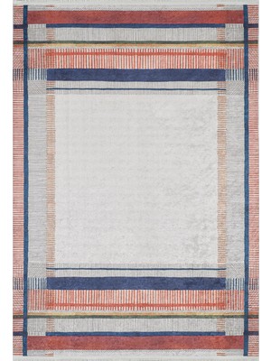 Hali.Net 80x150 cm Lacivert Dijital Baskı Etnik Patchwork Halı | Mutfak Balkon Salon Halısı | Hav Vermez Hipoalerjenik | HALN-HLN1701