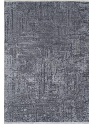 Hali.Net 80x150 cm Gri Antrasit Geometrik Modern Soyut Halı | Salon Mutfak Halısı | Hav Vermez Hipoalerjenik | HALN-HLN1633