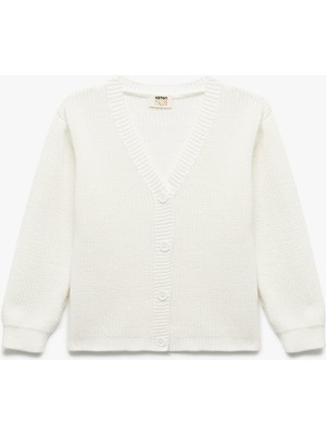 V Yaka Uzun Kollu Basic Triko Hırka