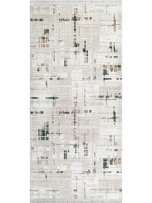 Bespoky 80x150 cm Krem Yıkanabilir Halı | Yatak Odası Mutfak Halısı | Leke Tutmayan, Kaymaz | TOKYO-TK005Y