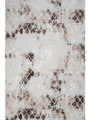  Geometrik Gri Pamuk Dikdörtgen Modern Desenli Pamuk Makinada Yıkanabilir Hav Toz Vermez Leke Tutmayan Kaymaz Taban Dijital Makine Baskı Salon Yolluk Mutfak Halı