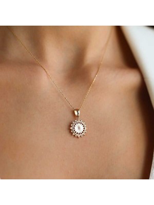 Taşlı Güneş Kolye