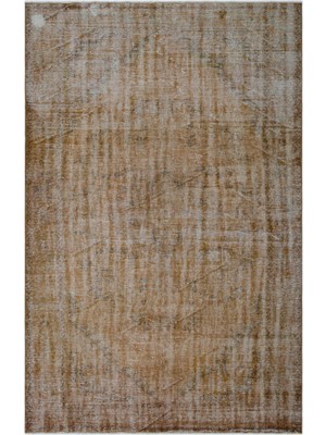 Hali.Net 188x290 cm Çok Renkli Vintage Anadolu Eskitme Yün Halı | Salon Yatak Odası Halısı | Doğal Yün El Yapımı El Dokuma Hav Vermez | UNİQUE-23809